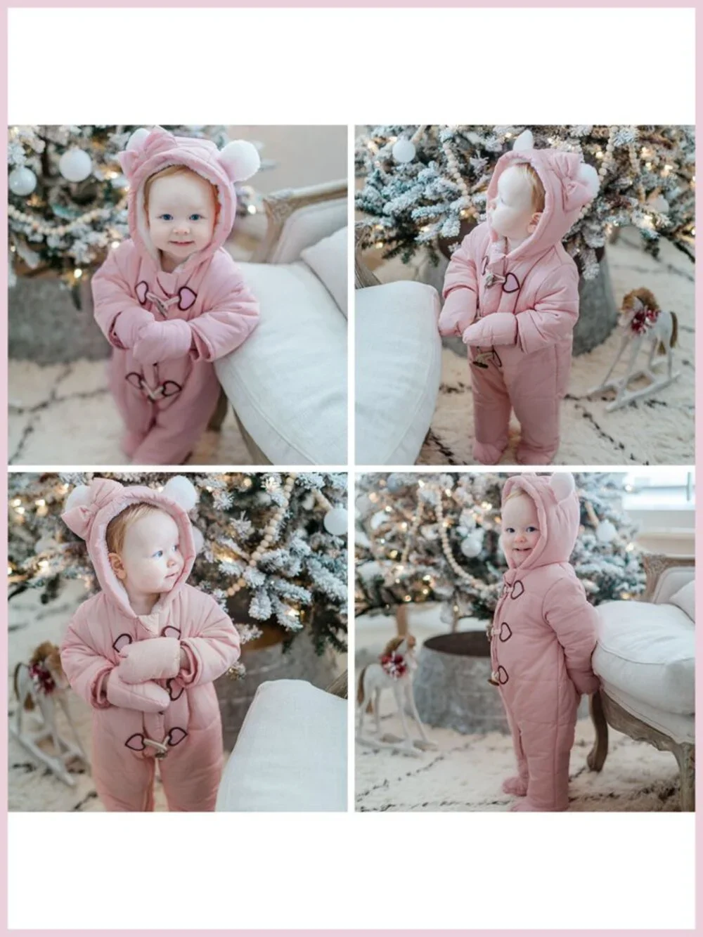 Unisex Baby Snowsuit Footed Winter Warm Hooded Snow Wear